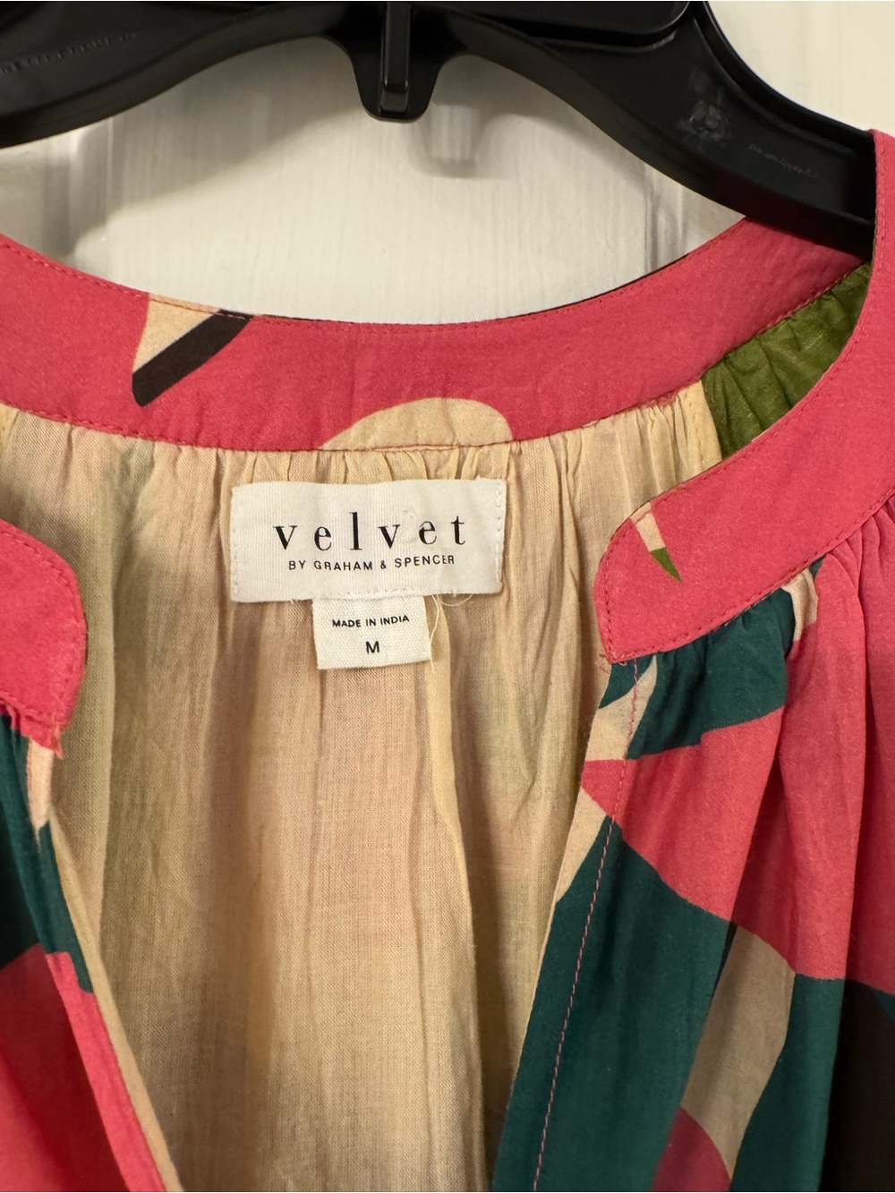 Velvet by Graham & Spencer Pink and Green Floral Tiered Dress - Picture 2 of 5
